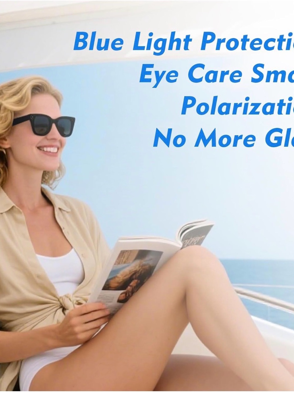 AI Smart Glasses Sunglasses in Black - Picture 8 of 10